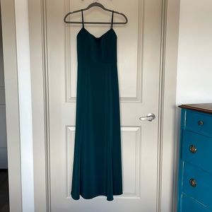 Jenny Yoo Aniston Emerald Luxe Crepe Dress, Size … - image 1